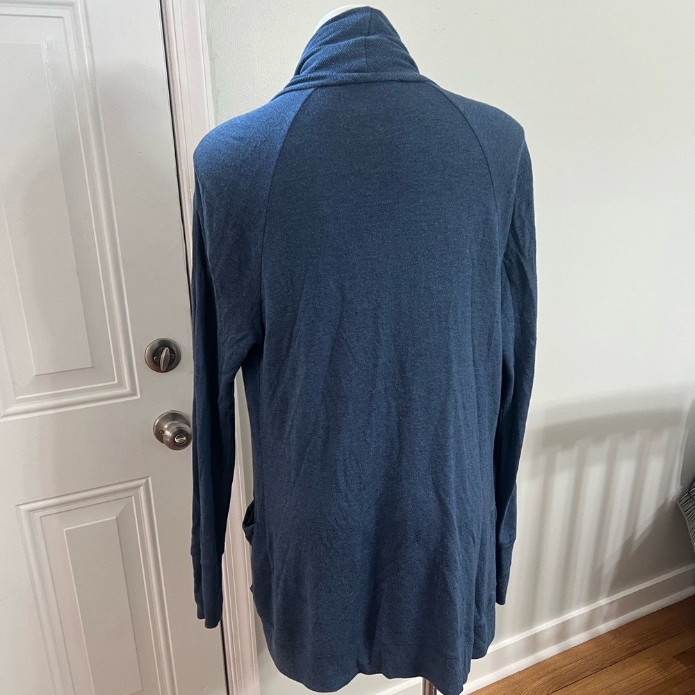 Athleta Blue Draped Cardigan Sweater - Picture 4 of 4